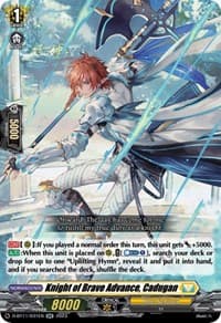 Knight of Brave Advance, Cadugan - D-BT11: Clash of the Heroes - Cardfight Vanguard card