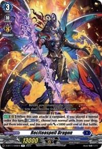 Reciteaspell Dragon - D-BT11: Clash of the Heroes - Cardfight Vanguard card