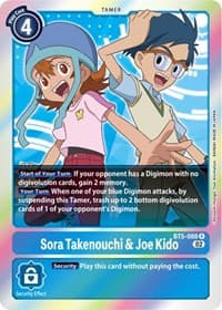 Sora Takenouchi & Joe Kido (Resurgence Booster Reprint) - Resurgence Booster - Digimon Card Game card