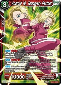 Android 18, Temporary Partner - Expansion Deck Box Set 23: Premium Anniversary Box 2023 - Dragon Ball Super: Masters card