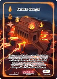 Fernzio Temple (Full Art) (Serial Numbered) - Trials of Ikithia [eBay 1st Edition] - Akora TCG card