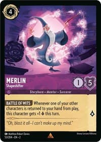 Merlin - Shapeshifter - Rise of the Floodborn - Disney Lorcana card