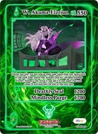 W. Akuma-Elzriun (Holo) - Trials of Ikithia [eBay 1st Edition] - Akora TCG card