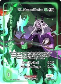 W. Akuma-Elzriun (Full Art) - Trials of Ikithia [eBay 1st Edition] - Akora TCG card