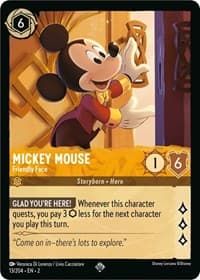 Mickey Mouse - Friendly Face - Rise of the Floodborn - Disney Lorcana card