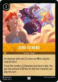 Zero To Hero - Rise of the Floodborn - Disney Lorcana card