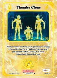 Thunder Clone (Holo) - Trials of Ikithia [eBay 1st Edition] - Akora TCG card