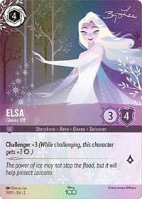 Elsa - Gloves Off (Alternate Art) - Disney100 Promos - Disney Lorcana card
