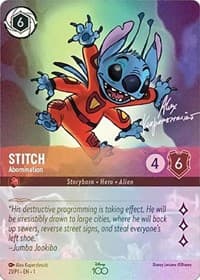 Stitch - Abomination (Alternate Art) - Disney100 Promos - Disney Lorcana card