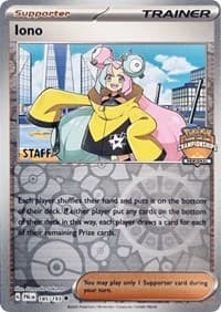 Iono - 185/193 (Regional Championships) [Staff] - League & Championship Cards - Pokemon card