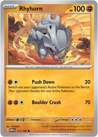 Rhyhorn - SV: Scarlet & Violet 151 - Pokemon card