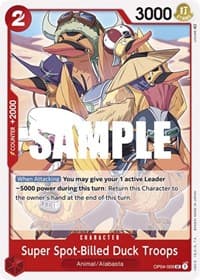 Super Spot-Billed Duck Troops - Kingdoms of Intrigue - One Piece Card Game card