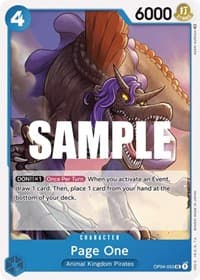 Page One - Kingdoms of Intrigue - One Piece Card Game card