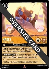 Hades - King of Olympus (Oversized) - The First Chapter - Disney Lorcana card