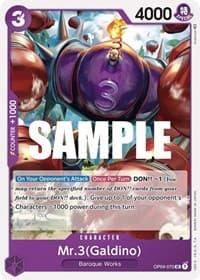 Mr.3 (Galdino) - Kingdoms of Intrigue - One Piece Card Game card