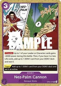 Nez-Palm Cannon - Kingdoms of Intrigue - One Piece Card Game card