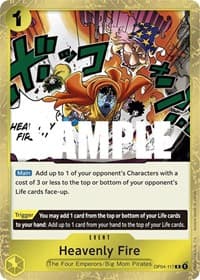 Heavenly Fire - Kingdoms of Intrigue - One Piece Card Game card