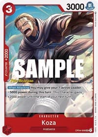 Koza - Kingdoms of Intrigue Pre-Release Cards - One Piece Card Game card