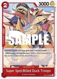 Super Spot-Billed Duck Troops - Kingdoms of Intrigue Pre-Release Cards - One Piece Card Game card