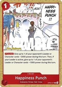 Happiness Punch - Kingdoms of Intrigue Pre-Release Cards - One Piece Card Game card