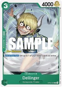 Dellinger - Kingdoms of Intrigue Pre-Release Cards - One Piece Card Game card