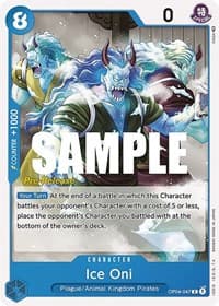 Ice Oni - Kingdoms of Intrigue Pre-Release Cards - One Piece Card Game card