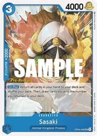 Sasaki - Kingdoms of Intrigue Pre-Release Cards - One Piece Card Game card