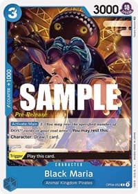 Black Maria - Kingdoms of Intrigue Pre-Release Cards - One Piece Card Game card