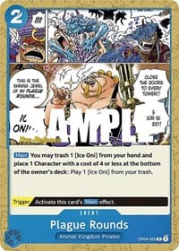 Plague Rounds - Kingdoms of Intrigue Pre-Release Cards - One Piece Card Game card