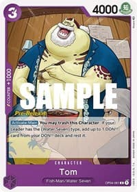 Tom - Kingdoms of Intrigue Pre-Release Cards - One Piece Card Game card