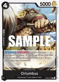 Orlumbus - Kingdoms of Intrigue Pre-Release Cards - One Piece Card Game card