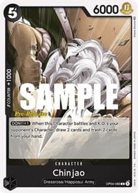 Chinjao - Kingdoms of Intrigue Pre-Release Cards - One Piece Card Game card