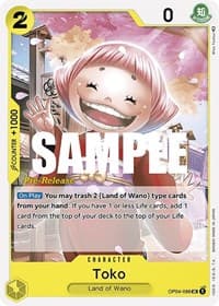 Toko - Kingdoms of Intrigue Pre-Release Cards - One Piece Card Game card