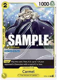 Carmel - Kingdoms of Intrigue Pre-Release Cards - One Piece Card Game card