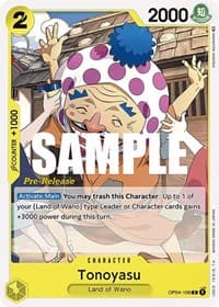 Tonoyasu - Kingdoms of Intrigue Pre-Release Cards - One Piece Card Game card