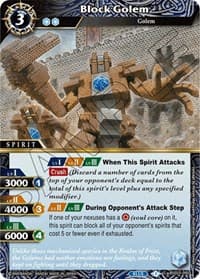 Block Golem - Aquatic Invaders - Battle Spirits Saga card