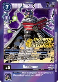 Baalmon - ST14-07 (Judge Pack 4) - Starter Deck 14: Beelzemon Advanced Deck Set - Digimon Card Game card