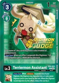 Terriermon Assistant - EX4-033 (Judge Pack 4) - Alternative Being Booster - Digimon Card Game card