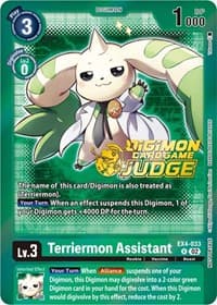 Terriermon Assistant (Alternate Art) - EX4-033 (Judge Pack 4) - Alternative Being Booster - Digimon Card Game card