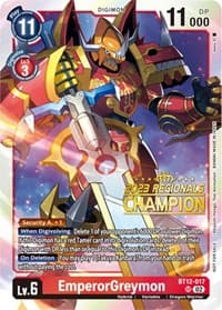 EmperorGreymon (2023 Regionals Champion) - Across Time - Digimon Card Game card