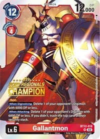 Gallantmon (2023 Regionals Champion) - Across Time - Digimon Card Game card