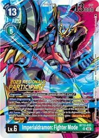Imperialdramon: Fighter Mode (2023 Regionals Participant) - Across Time - Digimon Card Game card
