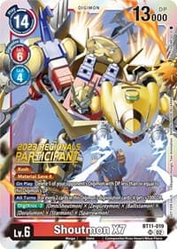 Shoutmon X7 (2023 Regionals Participant) - Dimensional Phase - Digimon Card Game card