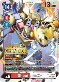 Shoutmon X7 (2023 Regionals Champion) - Dimensional Phase - Digimon Card Game card