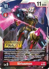 Siriusmon - P-088 (2023 Regionals Finalist) - Digimon Promotion Cards - Digimon Card Game card