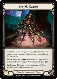 Shriek Razors - Bright Lights - Flesh and Blood TCG card