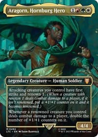 Aragorn, Hornburg Hero (Borderless) - Commander: The Lord of the Rings: Tales of Middle-earth - Magic: The Gathering card