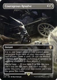 Courageous Resolve (Borderless) - Commander: The Lord of the Rings: Tales of Middle-earth - Magic: The Gathering card