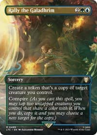 Rally the Galadhrim (Borderless) - Commander: The Lord of the Rings: Tales of Middle-earth - Magic: The Gathering card