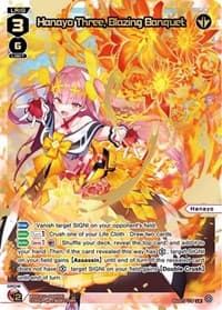 Hanayo Three, Blazing Banquet (LR) - Prismatic Diva - WIXOSS card
